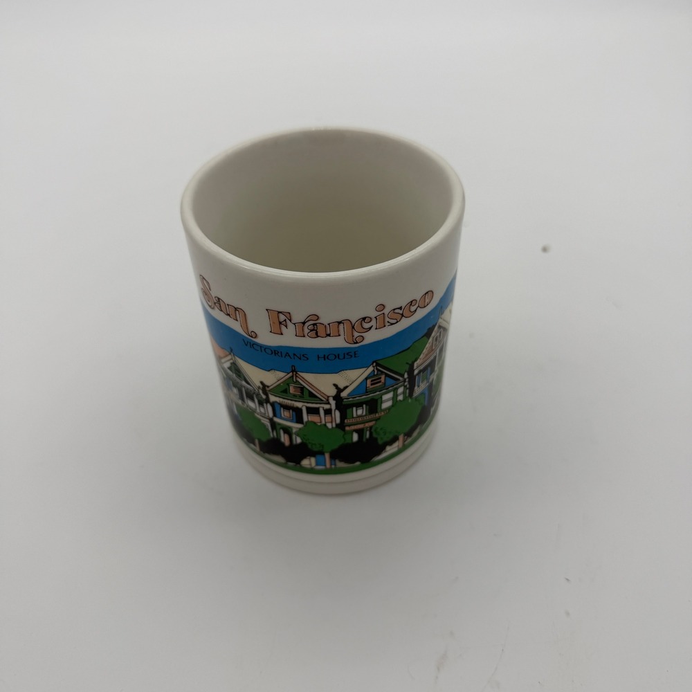 San Francisco Souvenir Coffee Mug Painted Ladies Victorian Houses Ceramic Cup